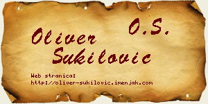 Oliver Šukilović vizit kartica